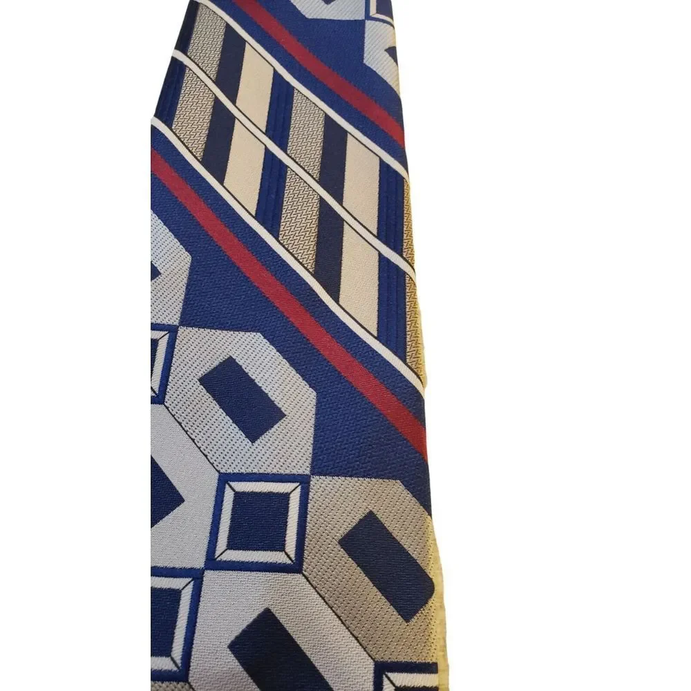 Vintage 70s Textured Polyester JcPenny Retro Geometric Tie Necktie Star‎ Wars